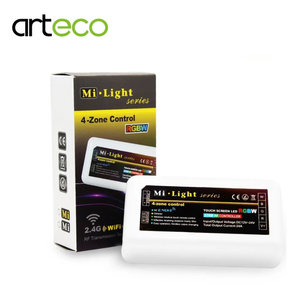 Беспроводной контроллер Mi. light 2 4G RF RGBW для SMD 5050 RGB/RGBW светодиодной ленты DC12 24V|control