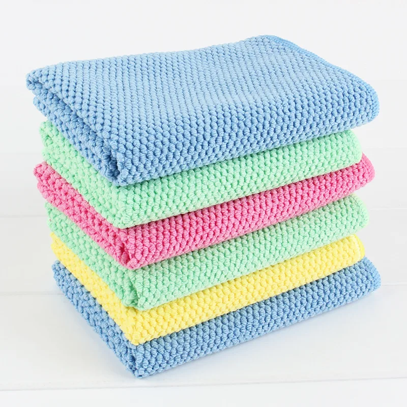 

Microfiber Corn Kernels Kitchen Washing Polishing Drying Towels Strong Absorbent Non-functional 40x40cm Household Cleaning Cloth