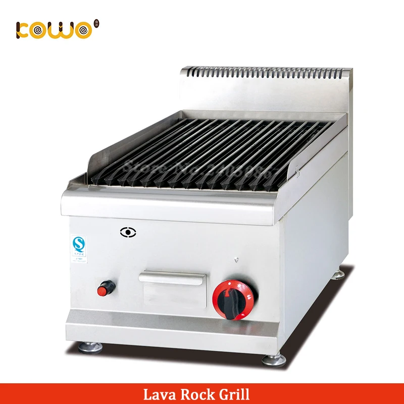Smokeless Gas Lava Stone BBQ Grill Counter Top Gas Lava Rock Grill for Barbecuein Food