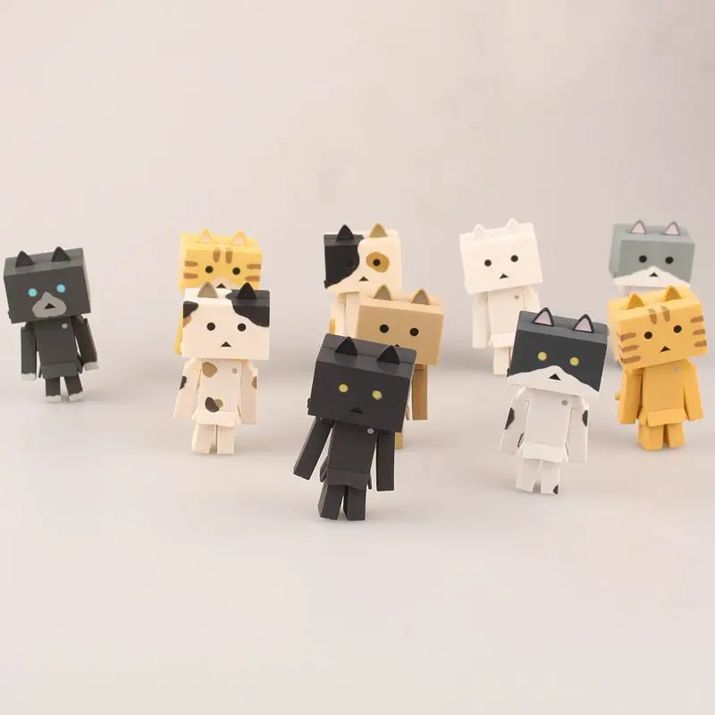10 шт./компл. фигурки 1/16 масштаб окрашенная фигурка Nyan доска кошка в Danboard ПВХ фигурка Коллекционная модель игрушки KT3432