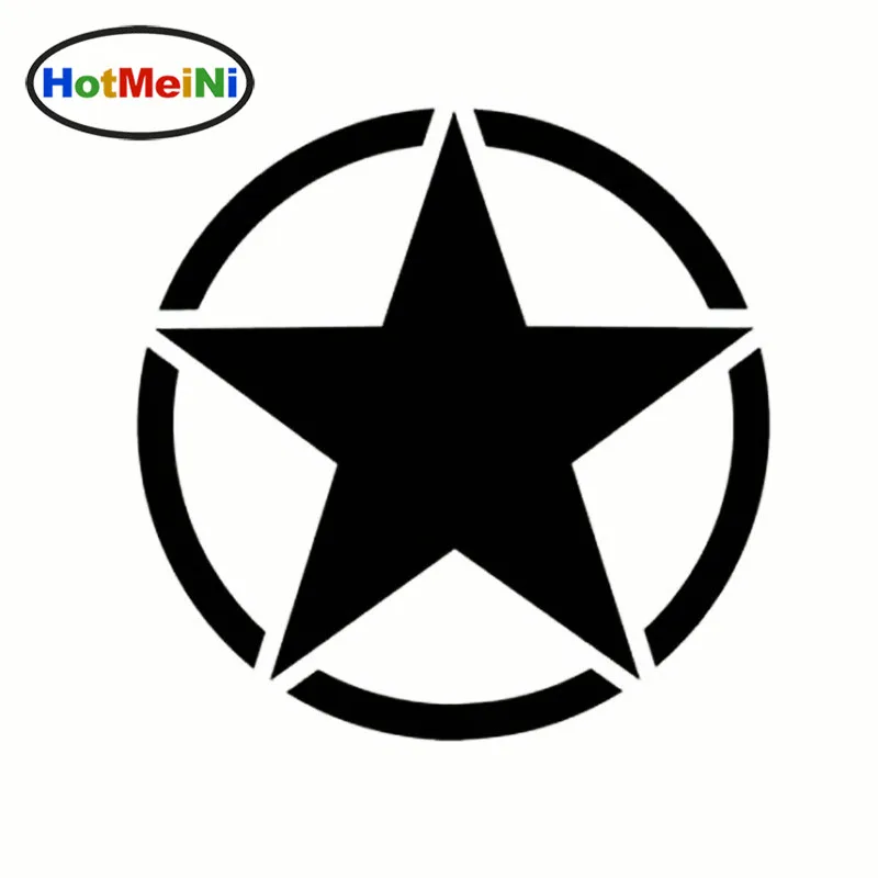 

HotMeiNi 13*13cm for Jeep Willys Willy's Star US Army JDM Vinyl Decal Decals Car Sticker Window Wall Styling Black/Sliver