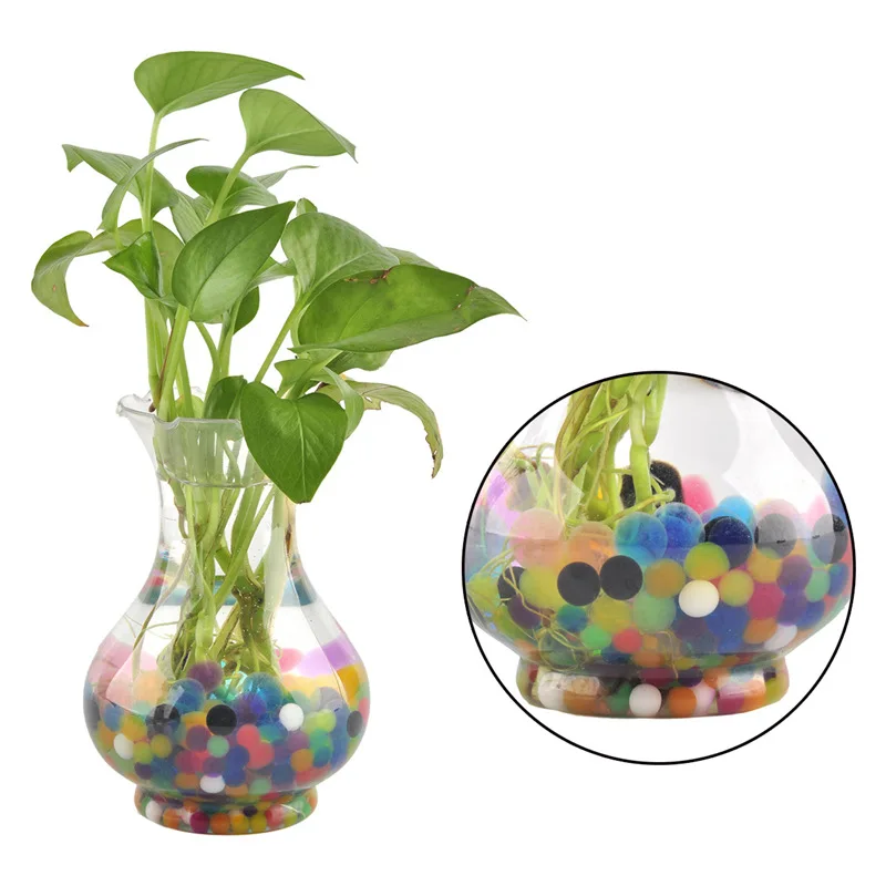 

2000pcs Hydrogel Beads Crystal Soil Gel Growing Water Balls Plants Balloons Home Decor Wedding Garden Decor Accessories