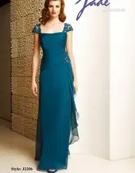 Торжественное вечернее платье vestido de festa longo robe de soiree 2018 Новая мода кепки рукавом Кристалл Длинные мать невесты платья для женщин