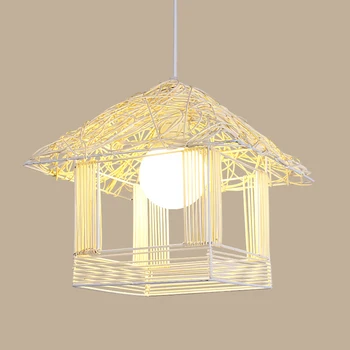 

Bamboo Chandeliers Iron Led Chandeliers Bedroom Living Room Study Lighting Pendant Lamps Decoration Hanging Hanglamps Luminaria