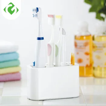

Exquisite Toothbrush&Toothpaste Holders floor-mounted bathroom small storage box put 4 toothbrushes Japanese style white Racks