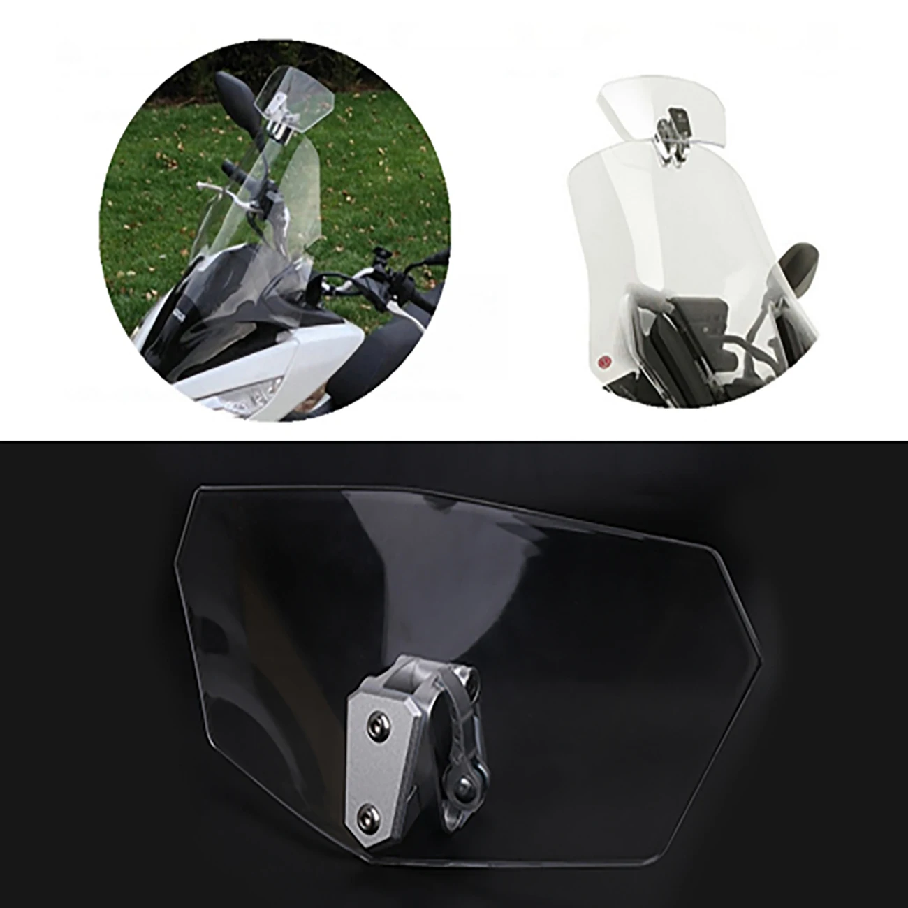 Motorcycle Windshield Universal Wind Screen Deflector Motorbike