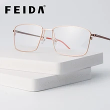 FEIDA Фирменная оправа для очков Женская металлическая оправа ультралегкие очки ретро очки винтажные очки оправа дизайнер RB3090