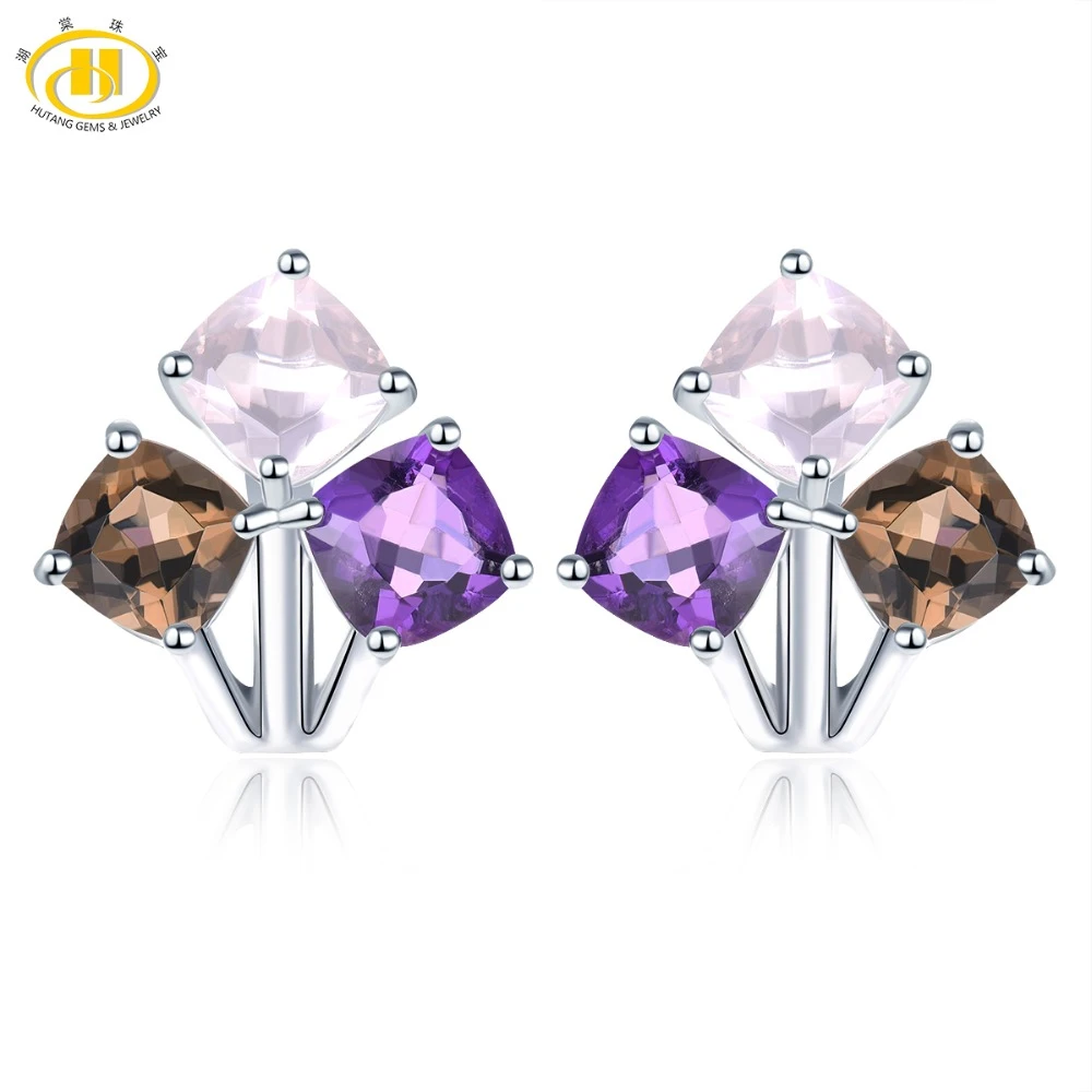 Hutang Colorful Gemstone Hoop Earrings 925 Sterling Silver Natural Amethyst Rose Smoky Quartz English Lock Jewelry For Women New Hoop Earrings Aliexpress Hutang Colorful Gemstone Hoop Earrings 925 Sterling Silver Natural Amethyst Rose Smoky Quartz English Lock Jewelry For Women New Hoop Earrings Aliexpress