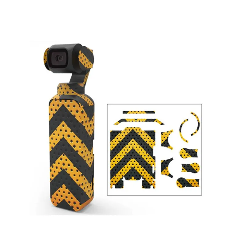 Красочные камуфляжные наклейки камера защитная пленка кожи водонепроницаемый наклейки для DJI OSMO Карманный ручной карданный аксессуары - Цвет: Золотой