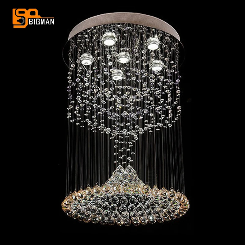 

new luxury modern crystal chandelier LED light fixtures lustre living room lamps