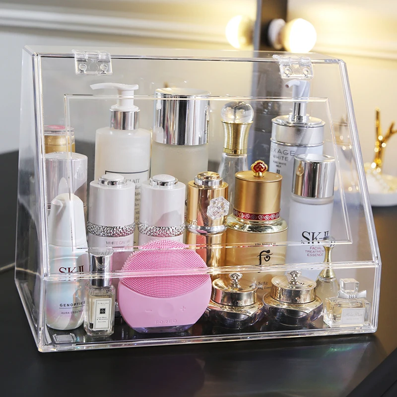 

ANFEI large PS plastic makeup cosmetic makeup storage drawer box clear makeup cosmetic bottles storage organizer holders C5061