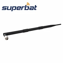 Superbat WiFi Складная антенна 2,4 ГГц 9dBi Omni Booster RP-TNC разъем для WRT54G WAP54G супер Wifi резиновая антенна