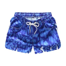 Swimming Shorts Women Print Drawstring Quick Drying Loose Short Fifth Pants Swimwear Surfing Swim Trunks sportswear& accessorie