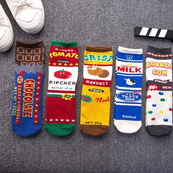 

Cotton Harajuku Women Socks Men Print Cute Embroidery Punk Colorful Funny Socks Girls Autumn Winter Sock Ladies Accessories
