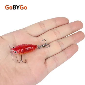

GoByGo 1PCS 4cm 4.2g Cicada Popper Fishing Lure Japan Topwater 3D Eyes Hard Swim Bait Hook Tackle Lifelike Wobble Fish Lure