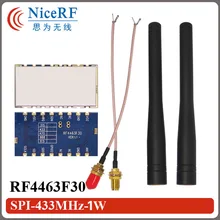 2 шт. 1 Вт Si4463 встроенный FSK 433 мГц TX/RX модуль RF4463F30+ 2 шт. резиновая антенна+ 2 шт. головка SMA удлинитель