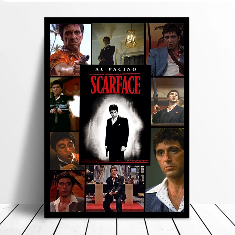 

Scarface 1983 Movie HD Minimalist Wall Art Canvas Poster And Print Canvas Painting Oil Decorative Picture For Bedroom Home Decor