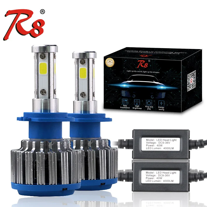 R8 Brand Hot Selling 360 Degree Emitting Angle Car LED Headlight H7 HB3 HB4 H11 H8