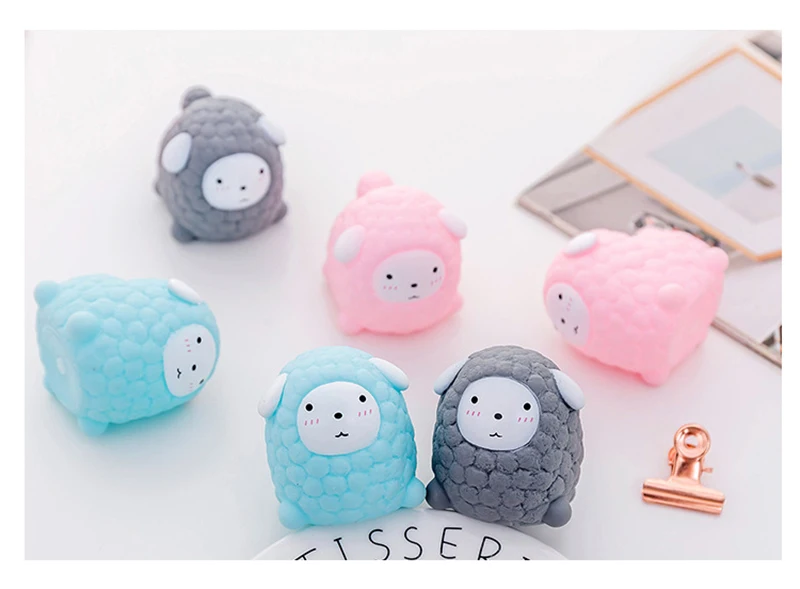 Cute Little Sheep Anti Stress Squeeze Ball Novelty Soft Animal Vent Balls Decompression Tricky Toy Gift T0726 (4)