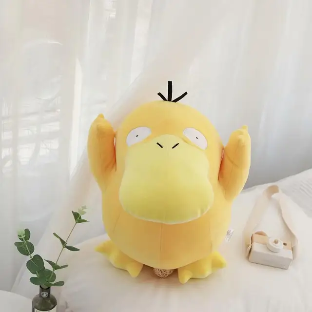 Super Soft Psyduck Stuffed Toys Animal Plush Anime Yellow Duck Doll Cute Duck with Blanket Game Birthday Gift