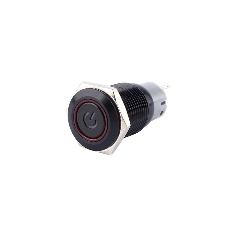 

New 4 Colors Car 16mm 12V 3A LED Light Lamp Button Toggle Switch Black Metal Plug Sales