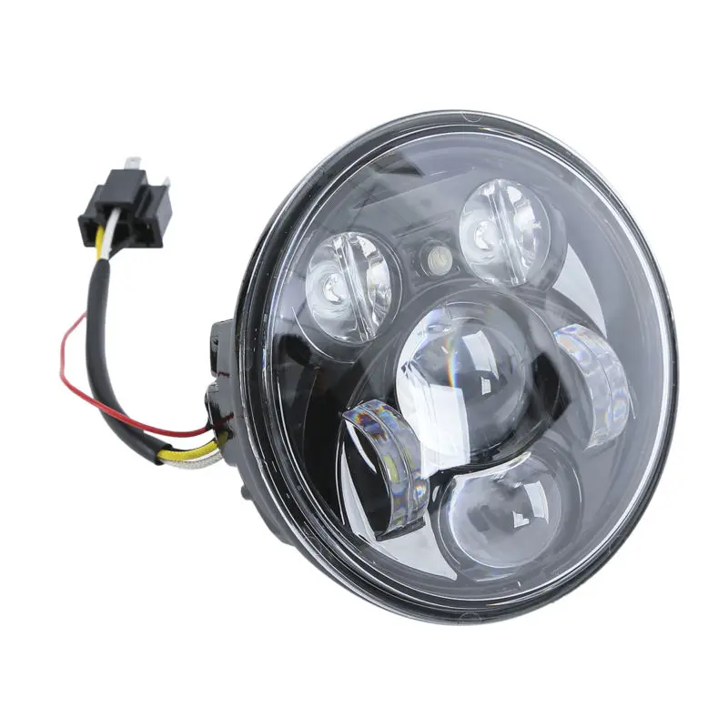

Motorcycle 5.75" Black Projector LED Headlight Light Lamp For Harley Softail Dyna Sportster XL