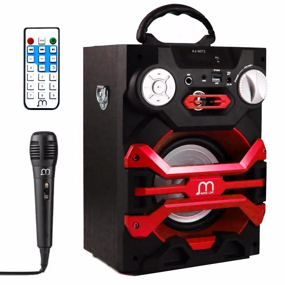 

Speaker Bluetooth Karaoke Portable Wireless with Microphone with FM Radio MP3 Portable Output 20W High Power for Party BBQ