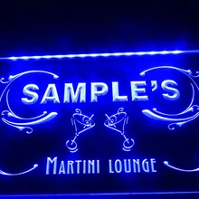 DZ069-для персонализированного названия Martini Lounge cockles барный винный светодиодный неоновый знак