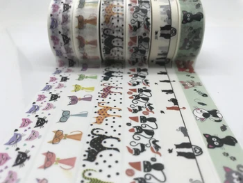 

jiataihe cat washi tape sticker kawaii stationery planner masking sun butterfly hallowmas washi tape Cat label DIY