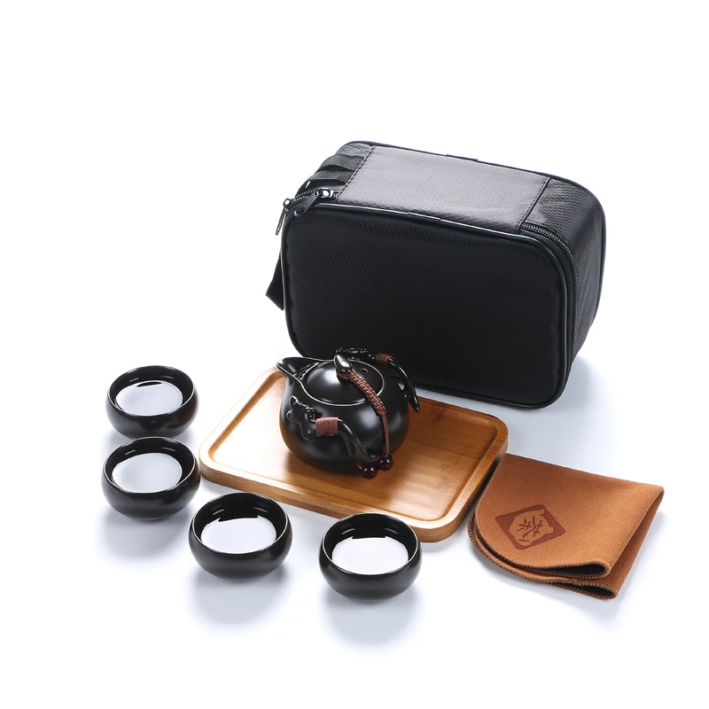 TANGPIN ceramic teapot kettle gaiwan tea cup for puer chinese tea pot portable set with travel bag