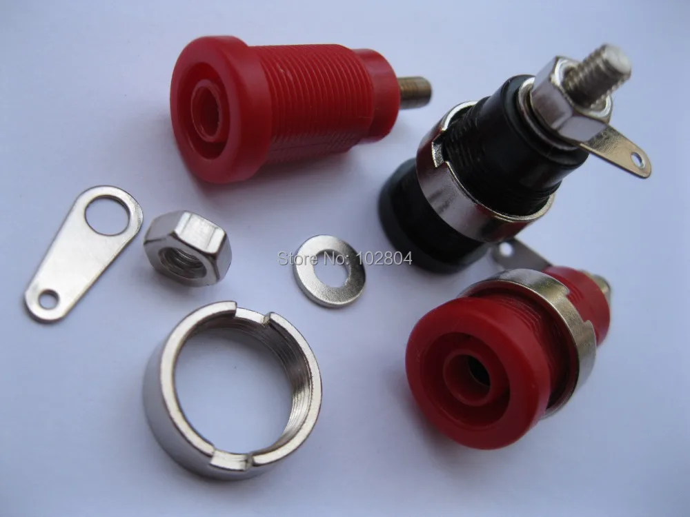 

4mm Binding Post Banana Jack for 4mm Safety protection Banana Plug 2 colors SL2074 50 Pcs Per Lot High Quality Hot Sale