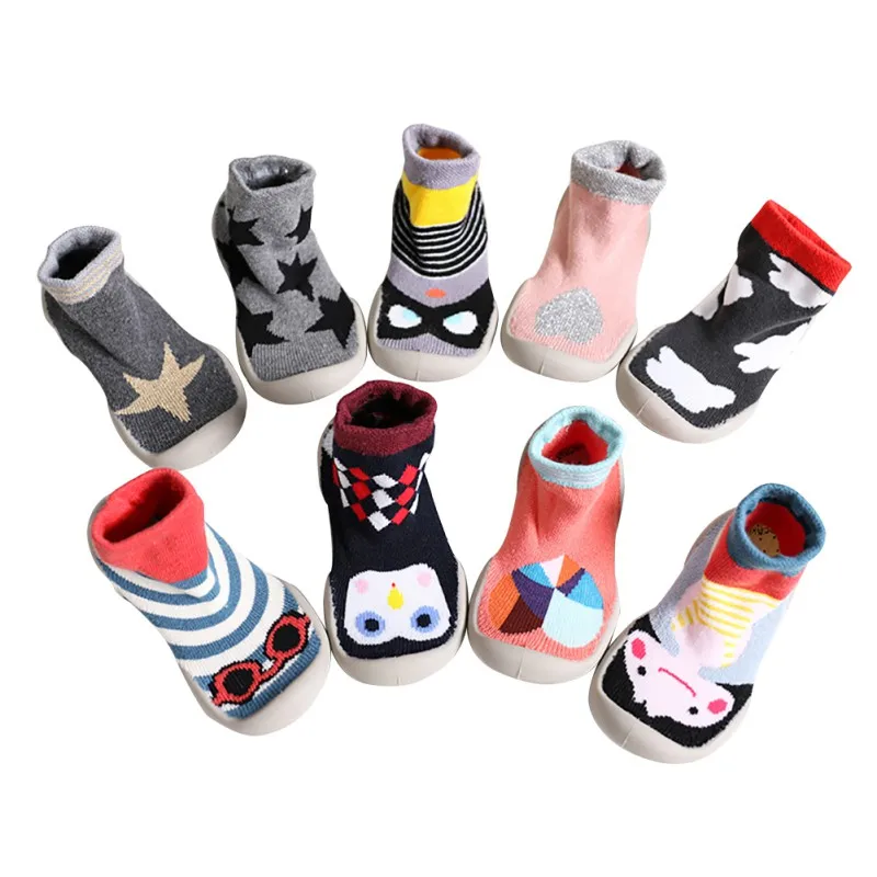 

0-4T Baby Newborn Shoes Anti Slip Kids Baby Shoes Cartoon Prewalker Soft Bottom Infant Baby Shoes First Walkers Fashion Slippers