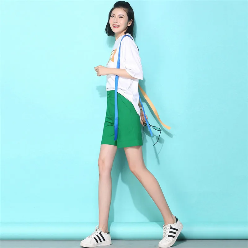 Slim Spring Summer Women Shorts Fashion Wild Casual High Waist Shorts 2019 New Large size Beach Wide Leg Shorts Women YH37 Slim Spring Summer Women Shorts Fashion Wild Casual High Waist Shorts 2019 New Large size Beach Wide Leg Shorts Women YH37
