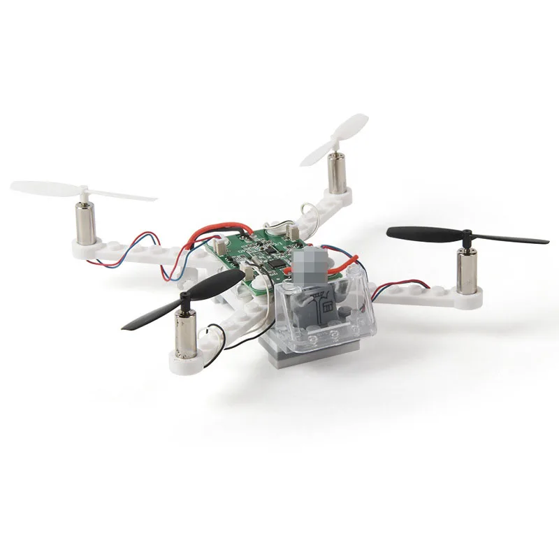 RC вертолет DIY строительные блоки Дрон 2,4G 4CH мини дроны 3D DIY Кирпичи Квадрокоптер Сборка DIY Развивающие игрушки - Цвет: Белый
