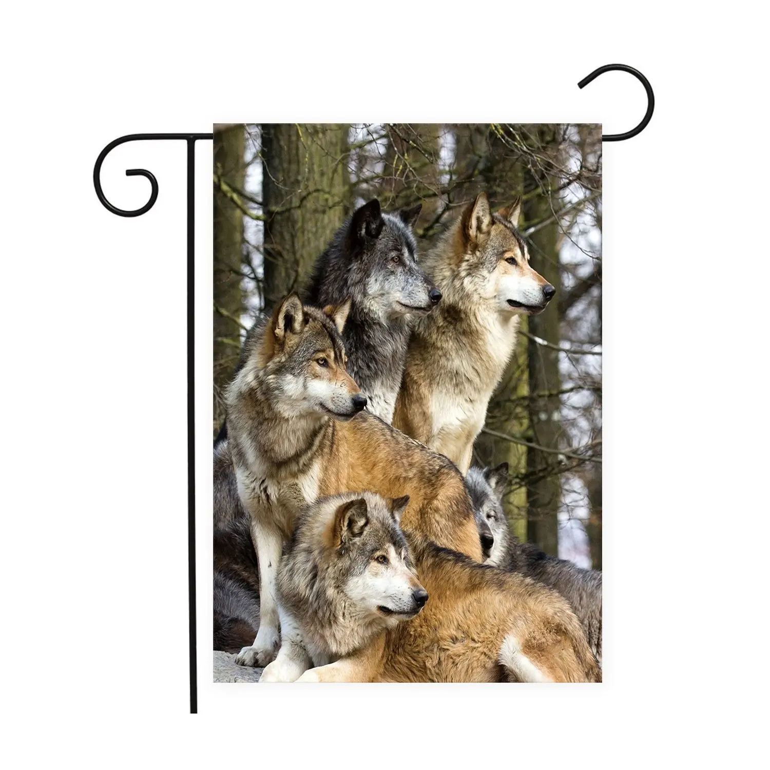 WildLife Forest Wolf House Flag Holiday Decorative Banner 100% Polyester | Дом и сад