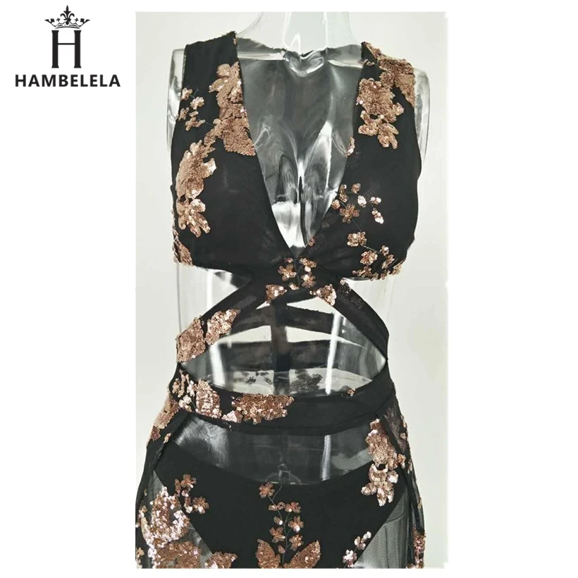 HAMBELELA 2019 High Split Maxi Dress Chiffon Sexy Evening Party Clubwear Spaghetti Strap Dress Sequin Sexy Backless Women Dress (1)