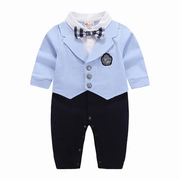 

JXYSY New born baby clothes Autumn&Spring baby boy romper Long sleeve Gentleman cotton newborn romper jumpsuit children 0-24M