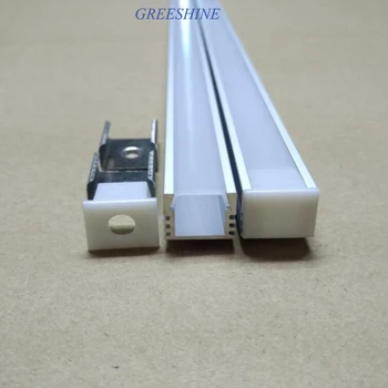 

Free Shipping W16mmxH12mm LED Aluminum Profile 2M LED Channel 1M Frosted/Clear Cover LED Extrusions LED Strip Holder 50pcs/lot
