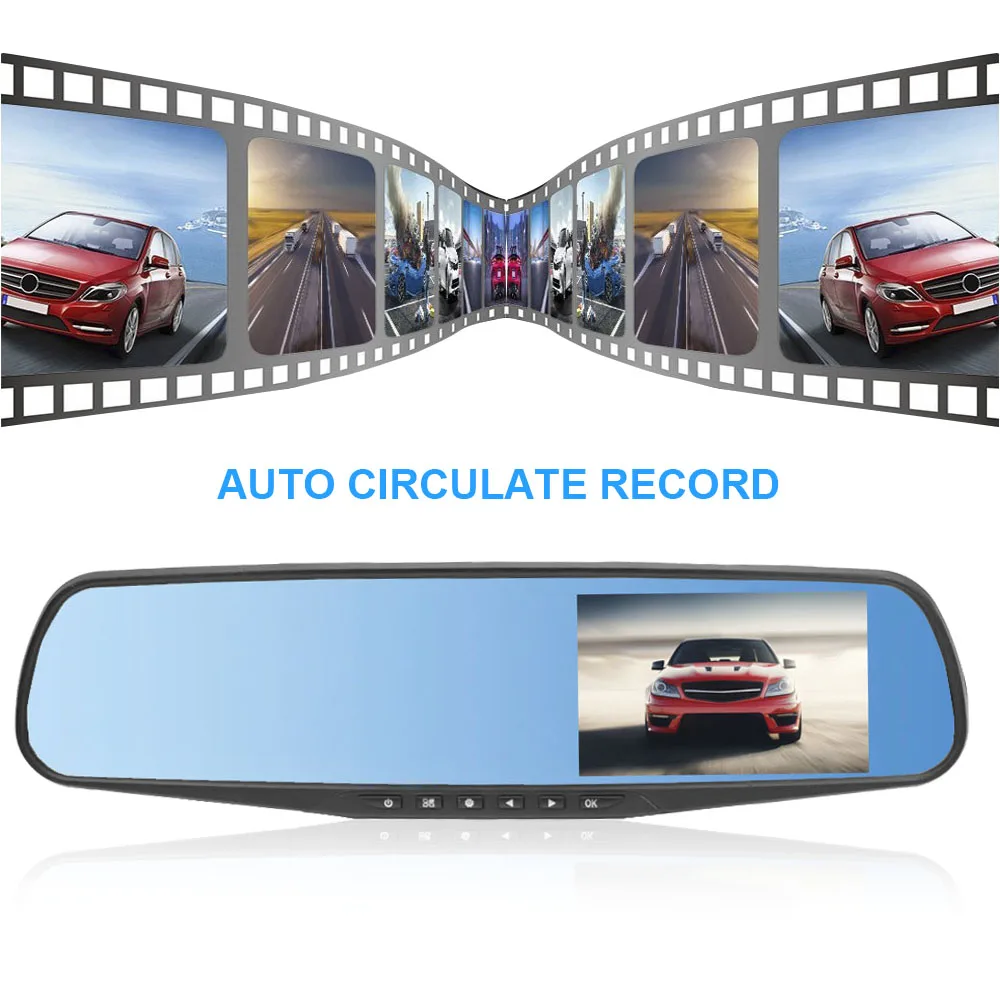 HGDO 4 3 дюймов Автомобильный видеорегистратор Full HD 1080P Автомобильная камера