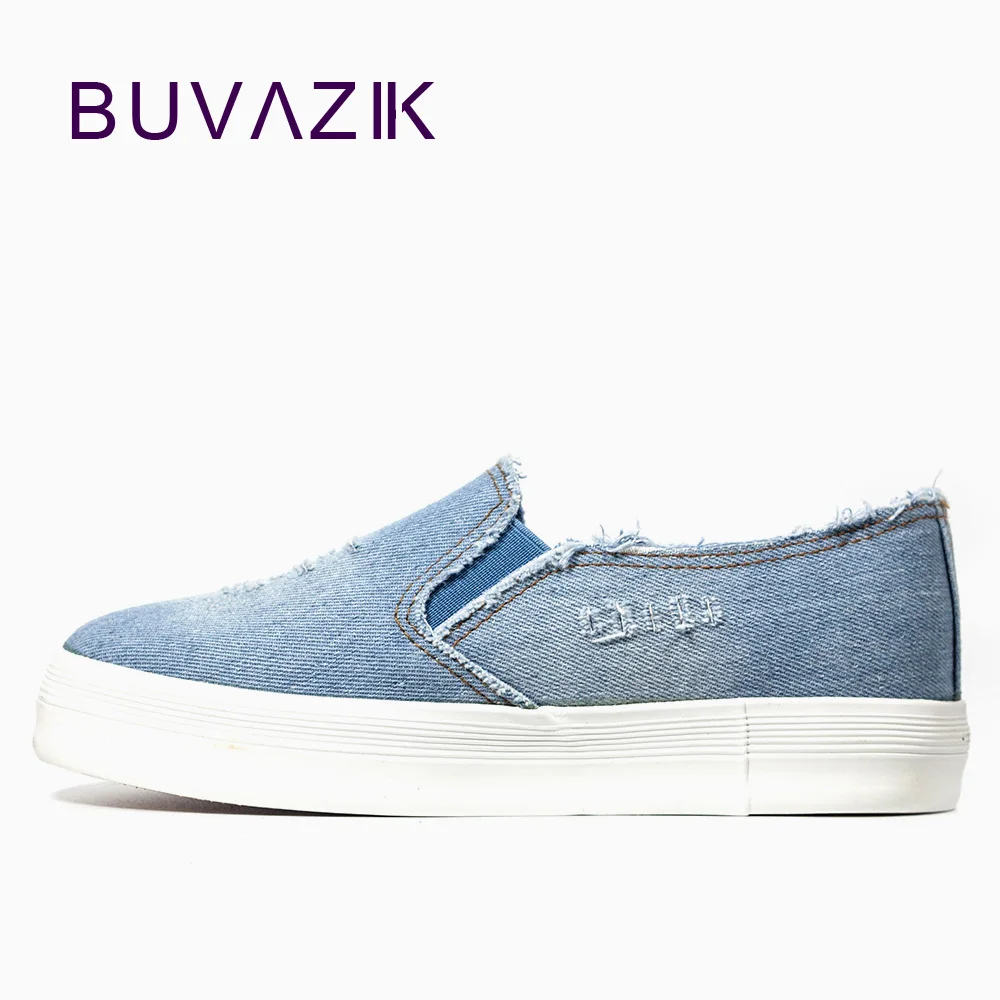 

2018 woman summer canvas shoes breathable denim female footwear vulcanized sneakers