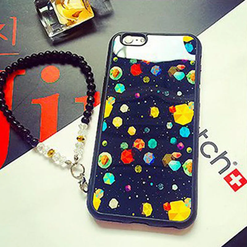 

Retail Newest Universe Outer Space Star Mirror Silicon TPU Soft Back Phone Cover Case For Apple iphone 5s 5se 6 6s 6plus 7 8plus