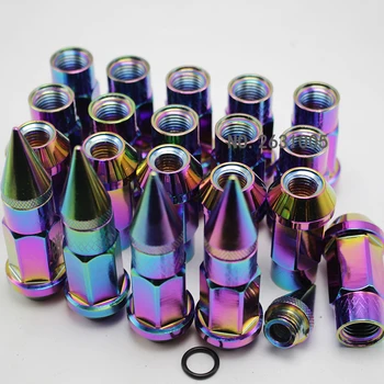 

20PCS HIGH QUALITY ALUMINUM EXTENDED TUNER WHEEL LUG NUTS WITH SPIKE FOR WHEELS M12X1.5