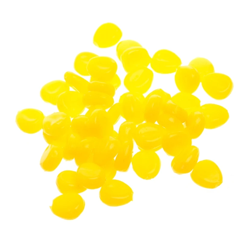 

OOTDTY 50Pcs Artificial Carp Bait Corn Grain Smell Soft Fishing Lure Tackle Accessories