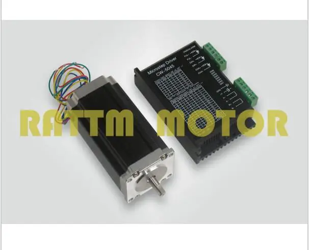 

4set 23HS2430+cw5045 Nema23 CNC stepper motor 425 oz-in/ 3.0A / 112mm + Driver with 50V 256 microstep and 4.5A current