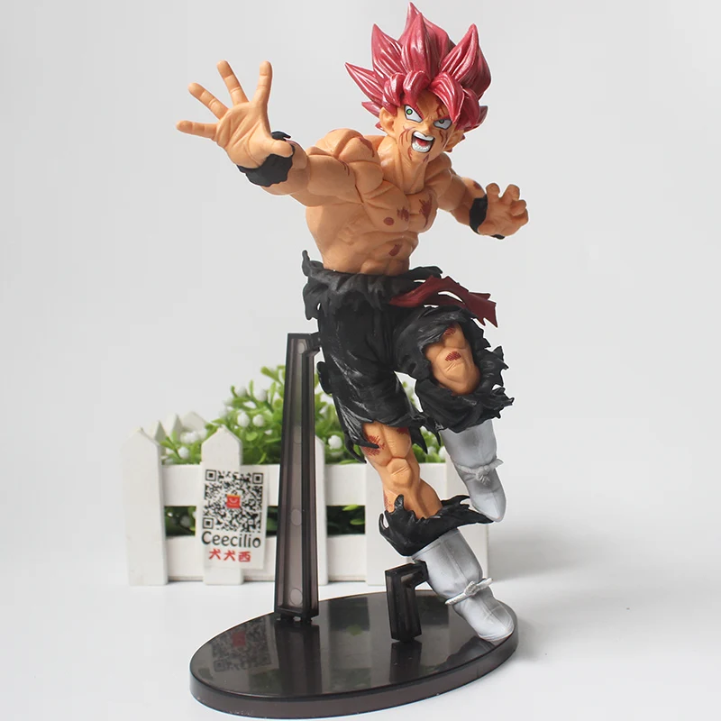 

Anime Dragon Ball Z Super saiyan goku Figurine Son goku-black Red hair Collection Model Figure Toy