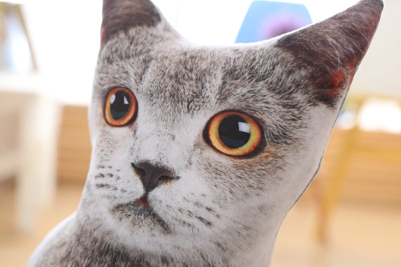 1 шт. 50 см 3D креативный Рисунок кошка плюшевая подушка Мягкий стиль Искусственный Кот плюшевая подушка милый подарок на день рождения для детей