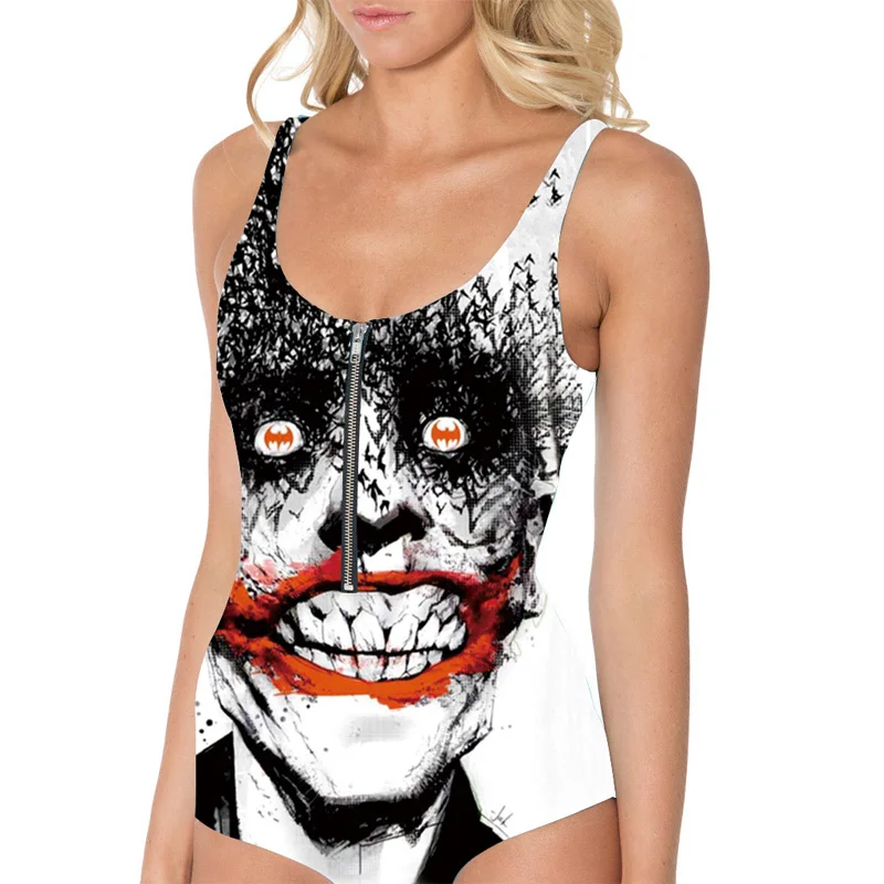 NEW Sexy Girl Summer Superhero Batman Joker Evil 3D Prints One piece
