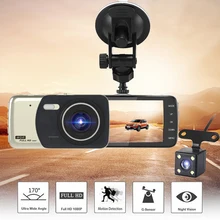 DVR два видеорегистратора 4 дюйма авто Камера объектив видео Full HD 1080 P видеорегистратор заднего вида приборной панели Камера регистратор с ночным видением