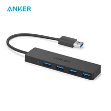 Anker 4-Порты и разъёмы USB 3,0 Ultra Slim центр данных для Macbook, Mac Pro/mini, iMac, Surface Pro, XPS, Тетрадь ПК, USB флэш-накопители и т. д