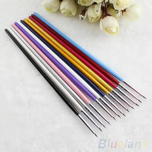 

Popular 12Pcs Nail Art Designer Pen Pencil Brush Painting Dotting Acrylic Tool 1MKU 4CT2